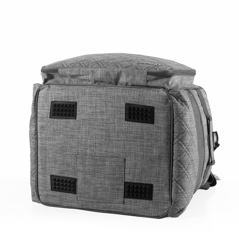 Phönix Overlocktasche Quilt Design - grau